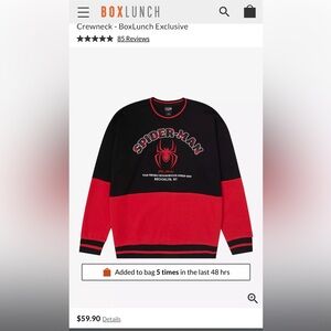 Marvel Spider-Man Miles Morales Panel Crewneck - BoxLunch Exclusive